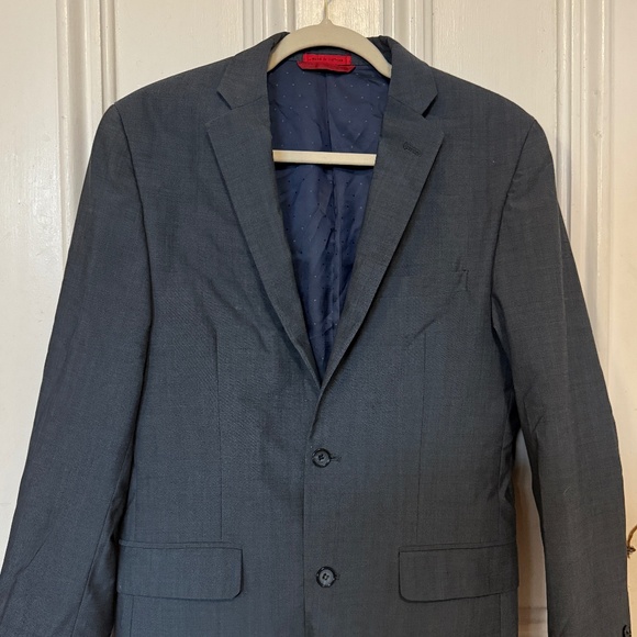 Alfani Slim Fit Blazer – Blue/Grey Modern Suit Jacket - Picture 1 of 2
